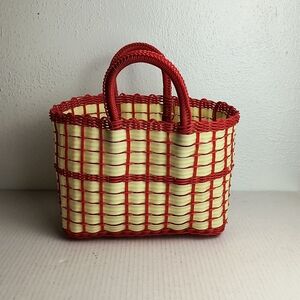 Woven Plastic Basket Small